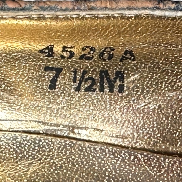 J. Reneé Heels 7.5 Cork Watercolor w/ Gold Flakes - Picture 10 of 11